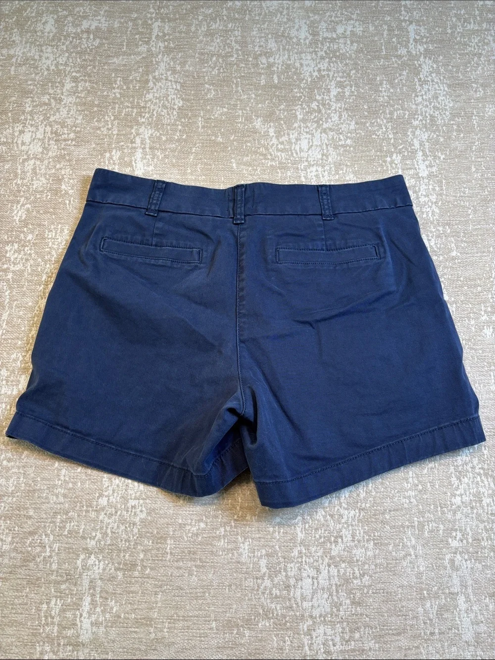 J.Crew 4” Stretch Chino Shorts Navy Blue Size 8 H5806 Classic Preppy EUC
